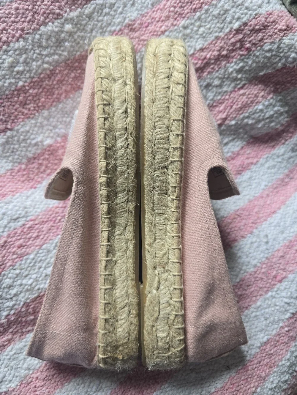 Soludos Pink 'Ciao Bella' Canvas Espadrilles - Women's Size 8